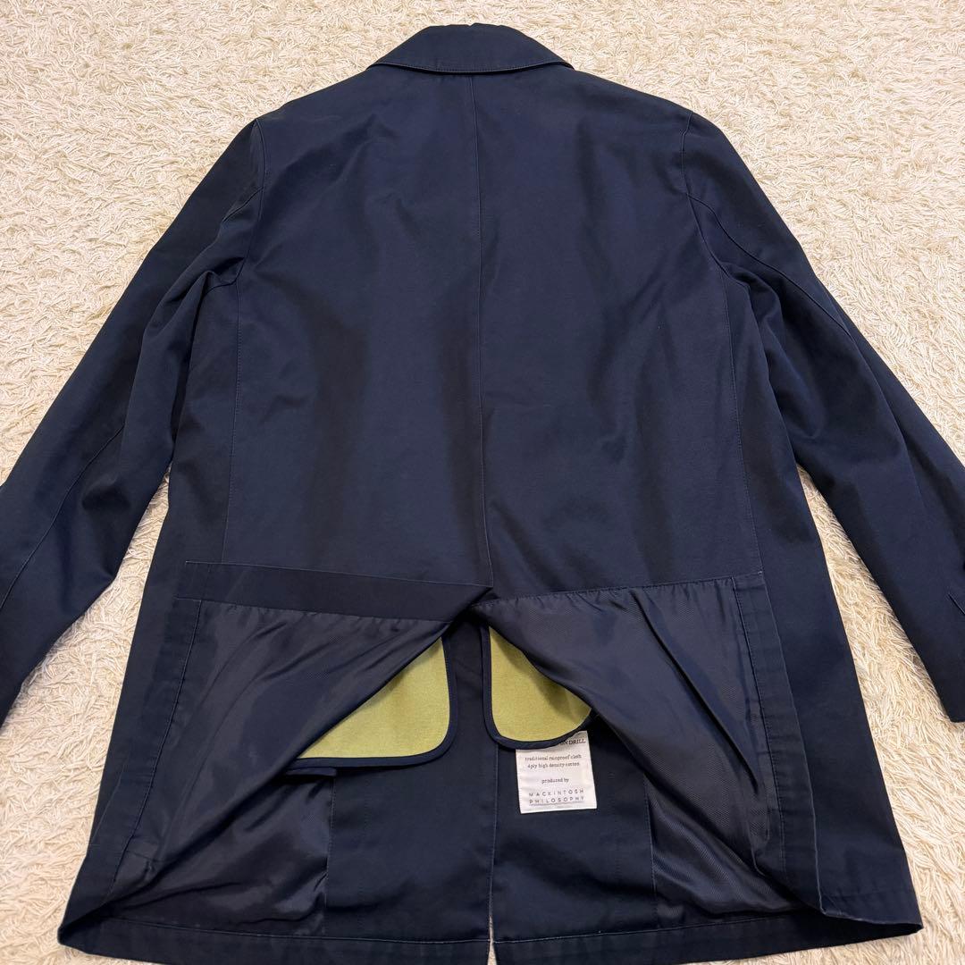 マッキントッシュ　ネイビー　ステンカラーコート　ライナー付き　40サイズ　メンズ