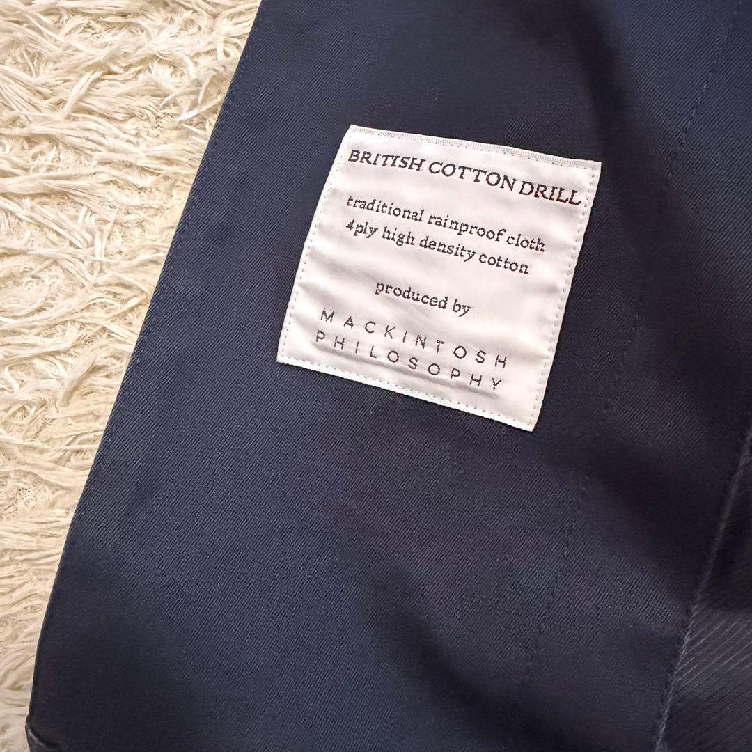 マッキントッシュ　ネイビー　ステンカラーコート　ライナー付き　40サイズ　メンズ