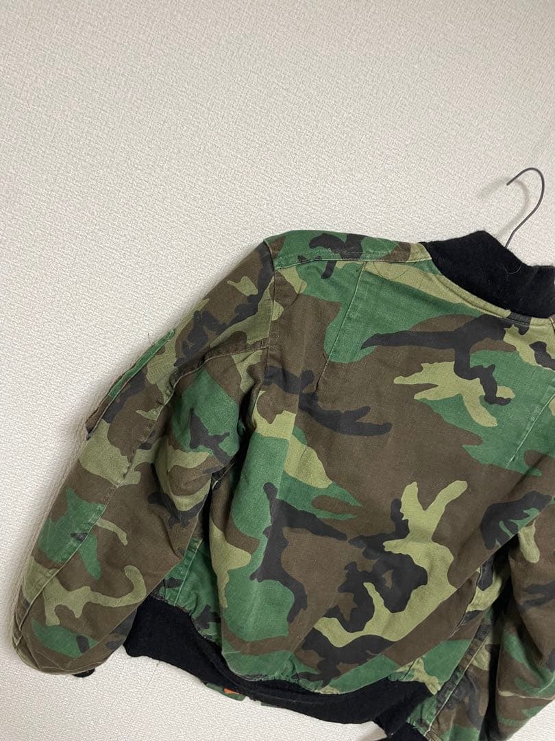 80s USA製 alpha ma-1 ma1 ウッドランドカモ フライト