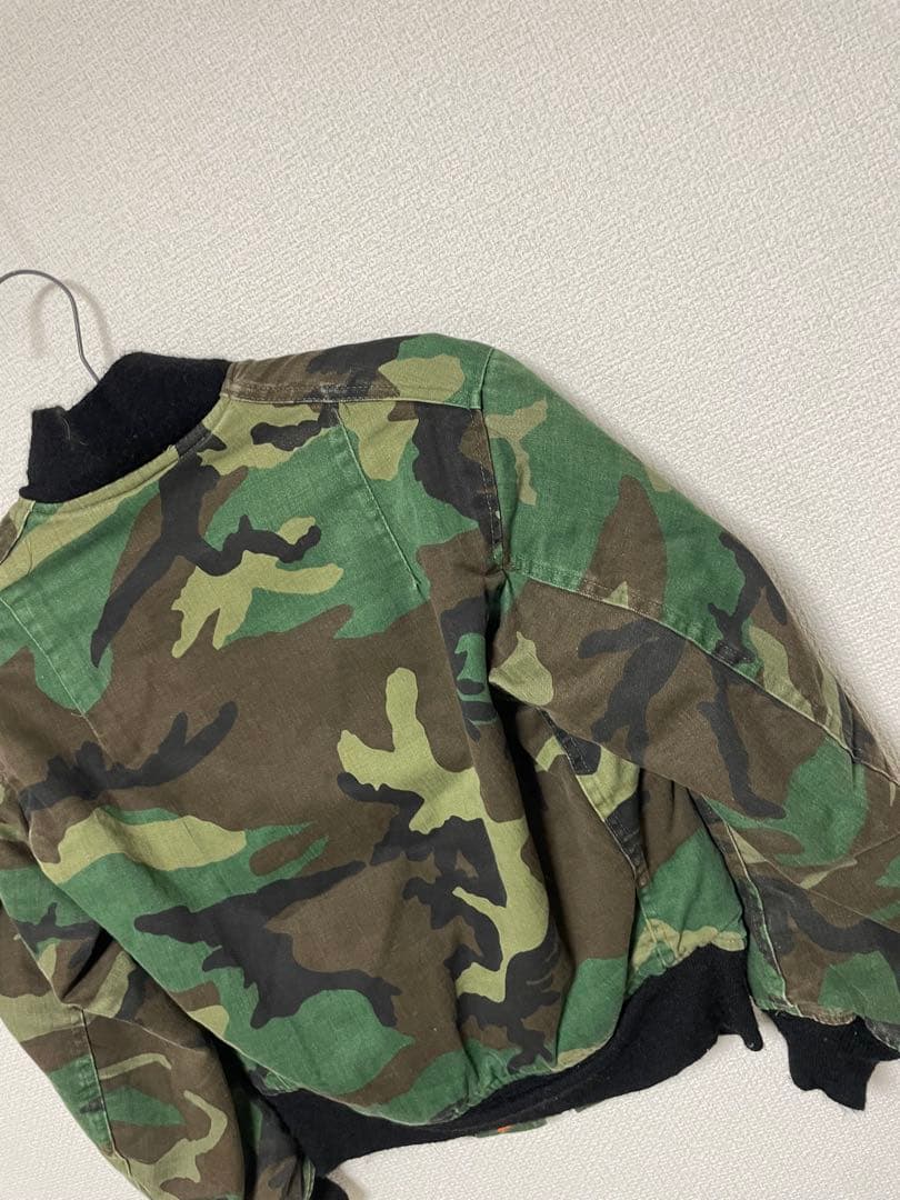 80s USA製 alpha ma-1 ma1 ウッドランドカモ フライト