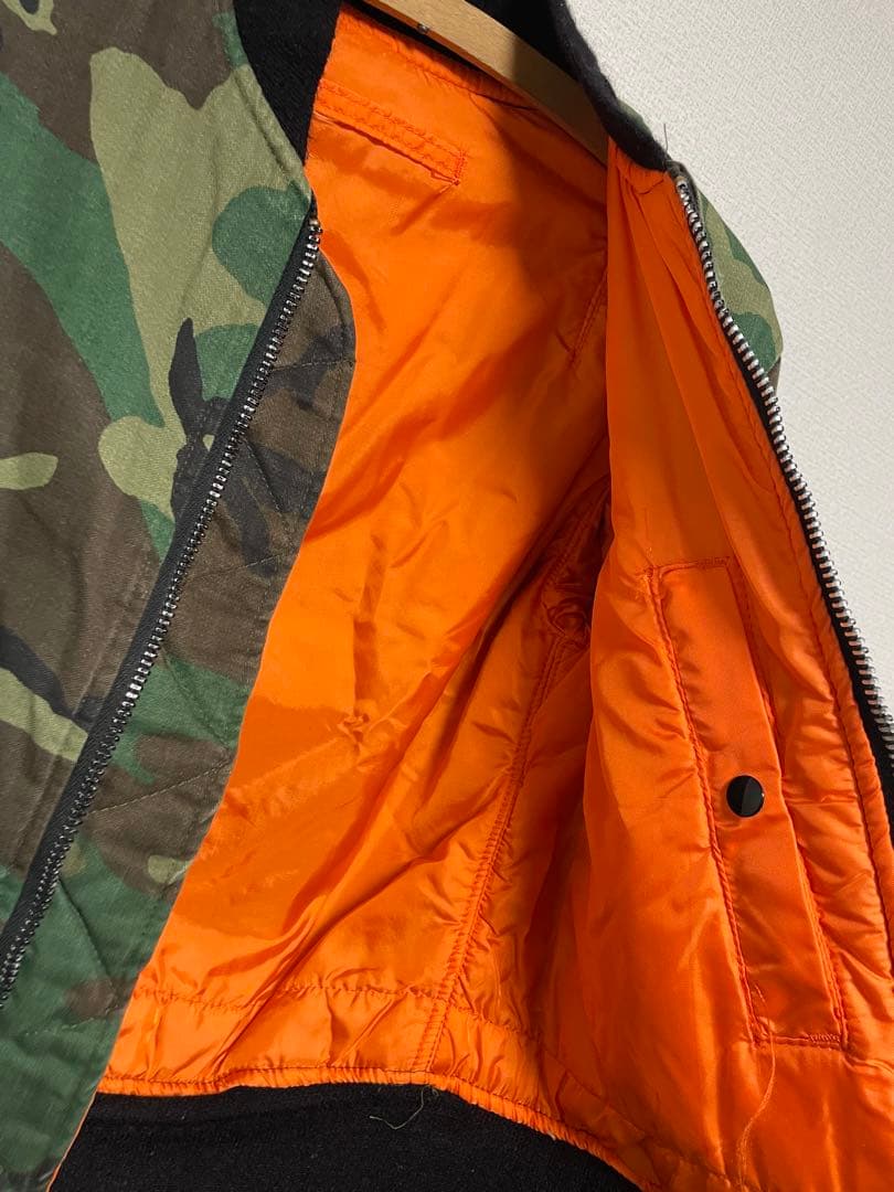 80s USA製 alpha ma-1 ma1 ウッドランドカモ フライト