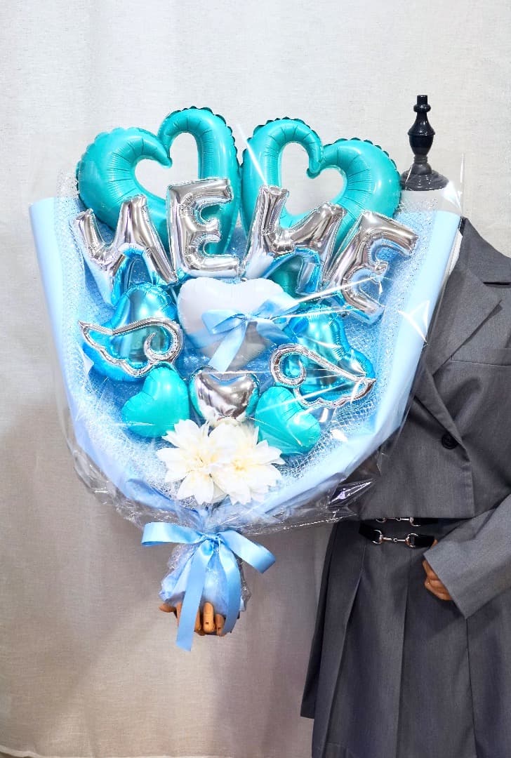 ご購入前に文字をご連絡下さい⭐︎Nameバルーン（水色）BIGサイズ！卒業