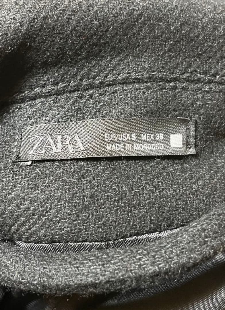 ZARA　ザラ　コート　メンズ　ブラック　新品　未使用