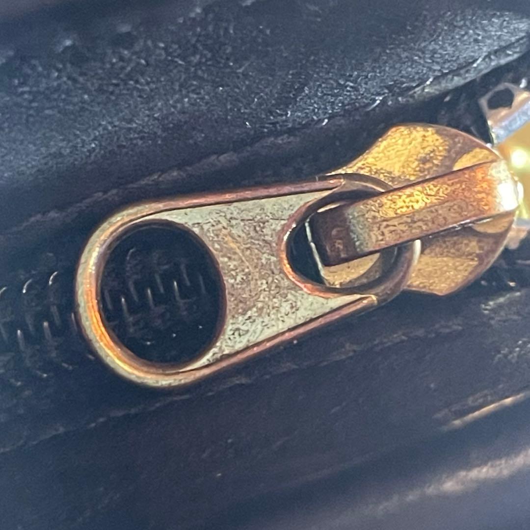 美品　オールドコーチ　ケース　レザー　ネイビー　ターンロック　小銭入れ