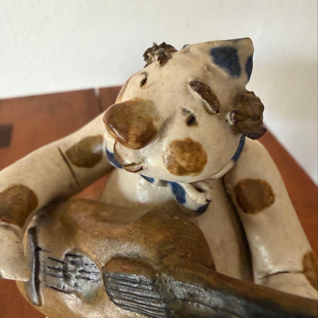 陶器の人形 2人の音楽家