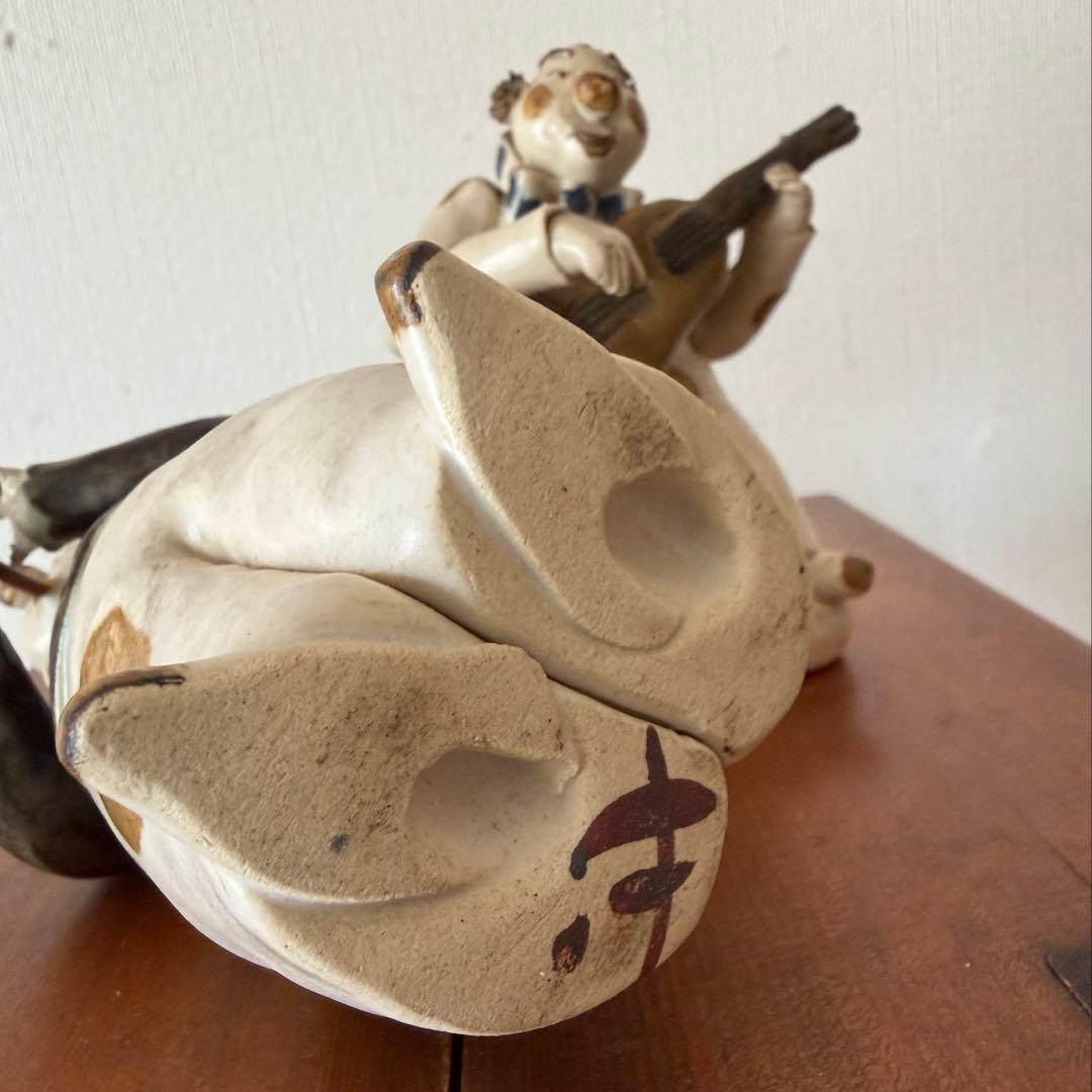 陶器の人形 2人の音楽家