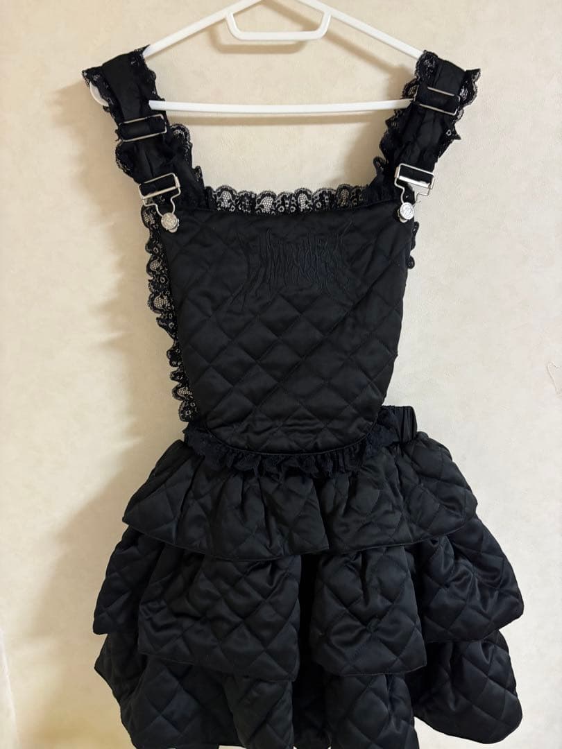 Dimmoire ディムモアール キルティングサロペット