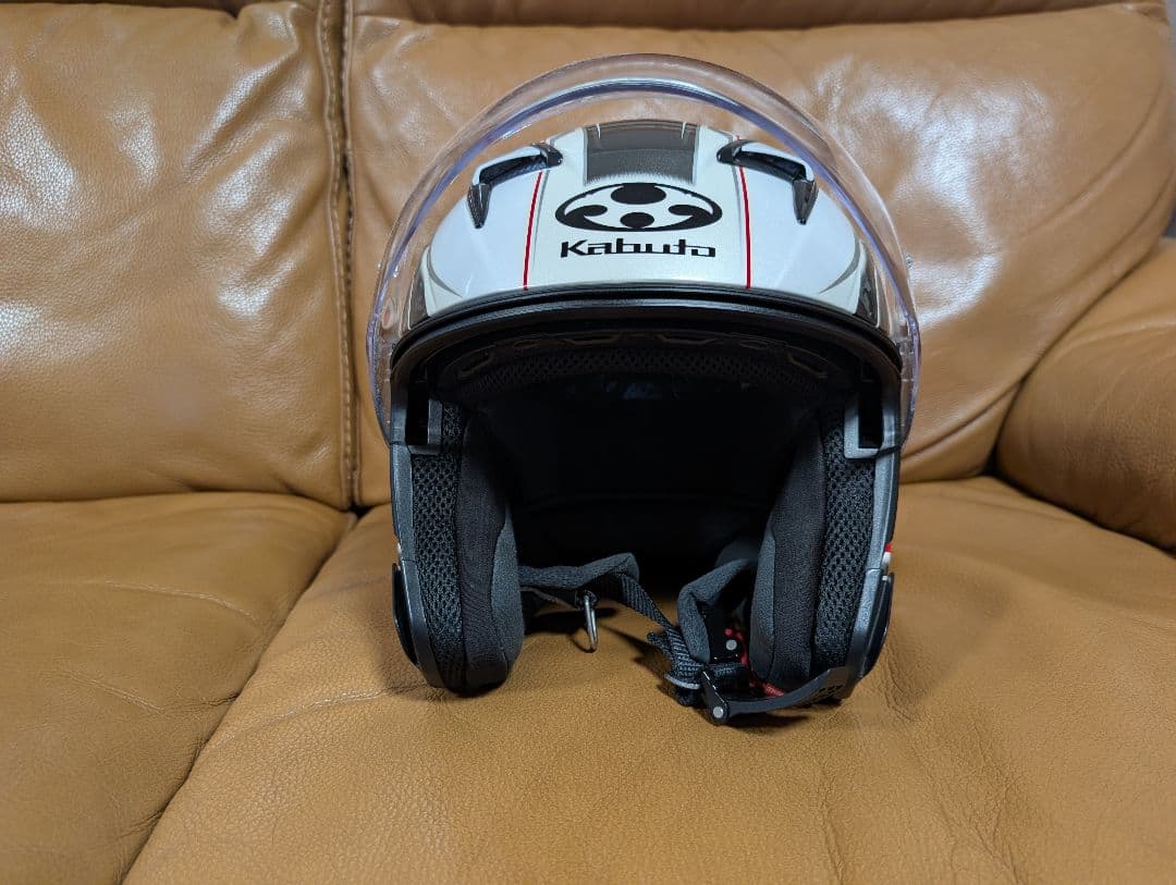 Kabuto ジェットヘルメット ホワイト/レッド