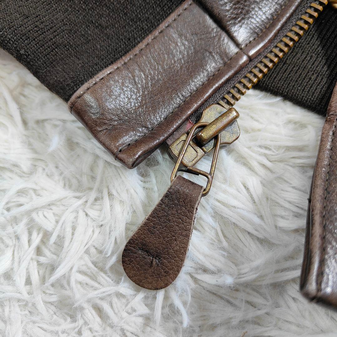 AVIREX A-2 フライトジャケット 取外可能ライナー付 ブラウン 茶 S