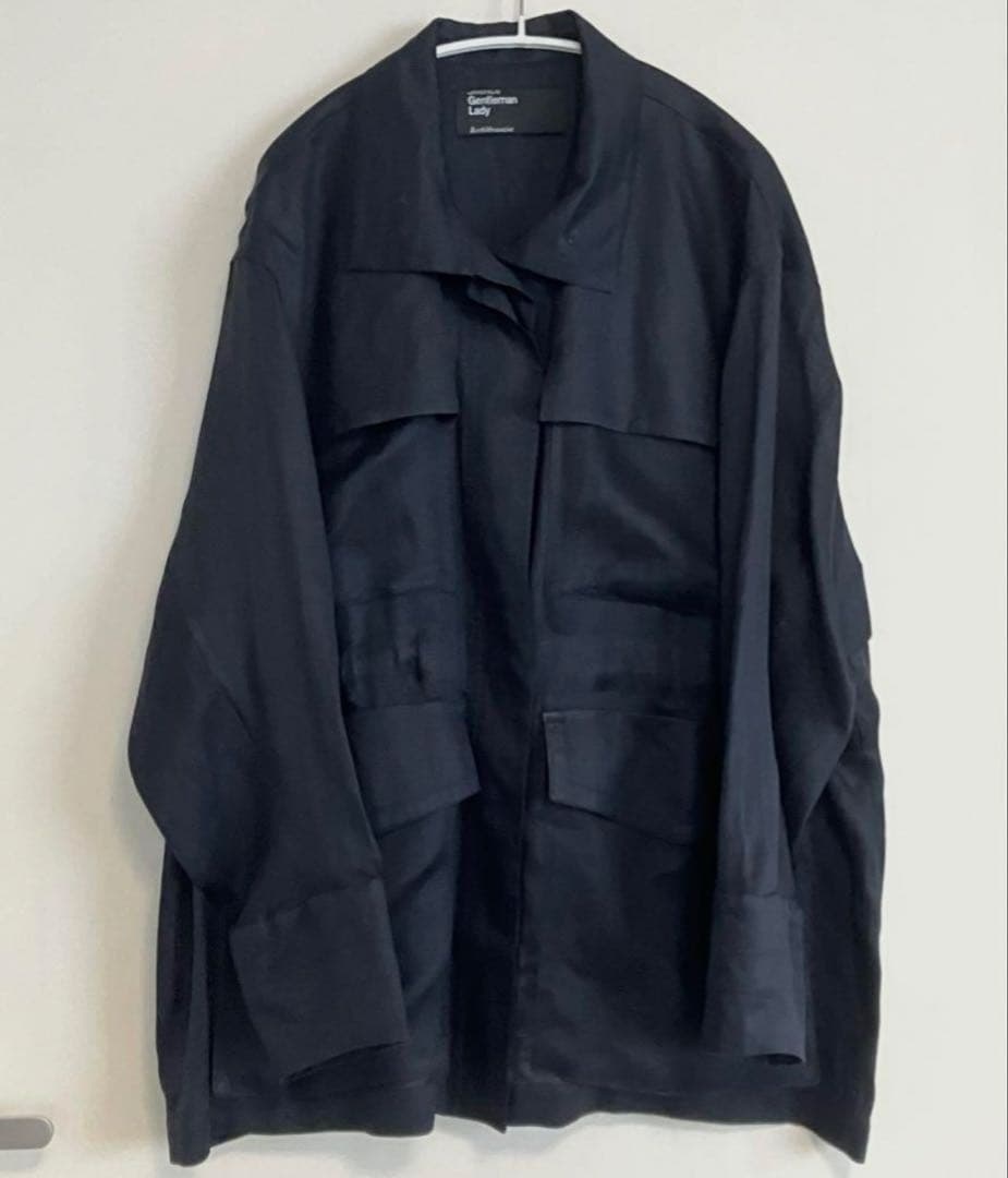 Chaosカオス フロマージュ リネンブルゾン ラミーブルゾン ネイビー