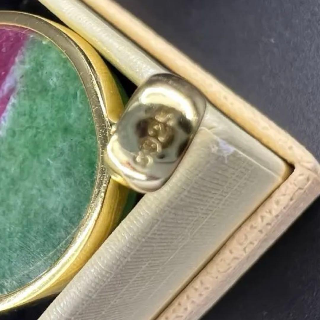 天然無処理大粒ルビーインゾイサイト オーバルペンダントトップS925海外鑑定書