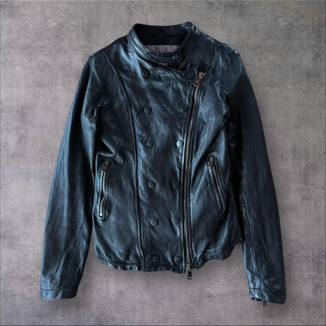 ジャケット・アウター Giorgio Brato Silk Leather Riders Jacket