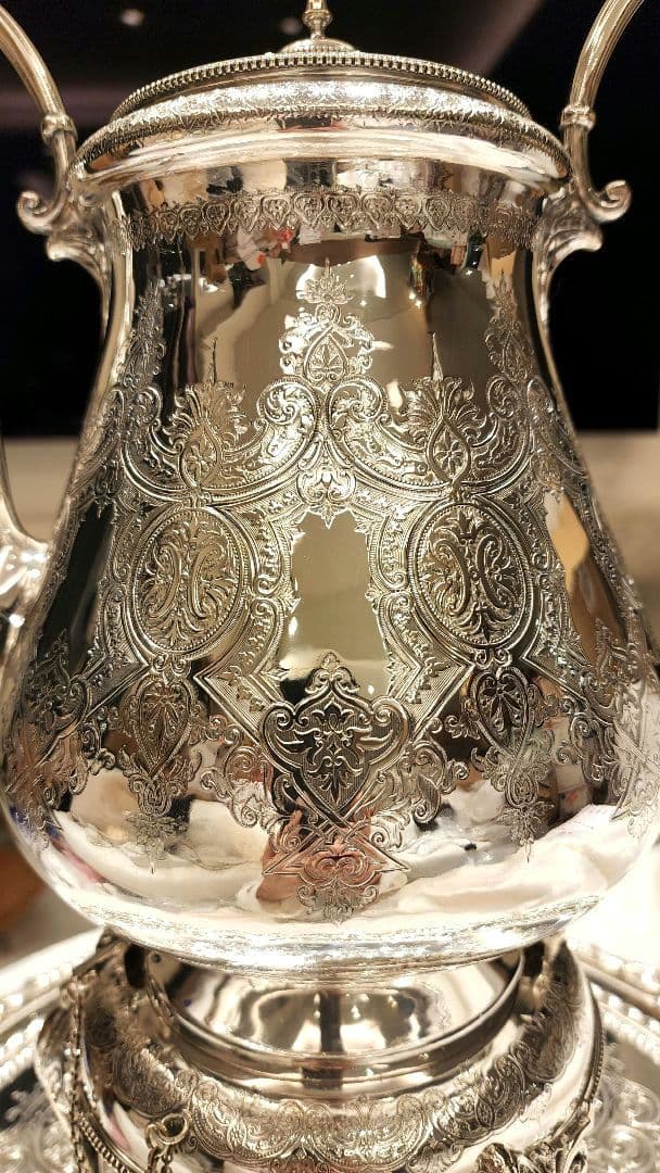 純銀P シルバープレート ケトル ポット ヴィクトリアン シルバー アンティーク