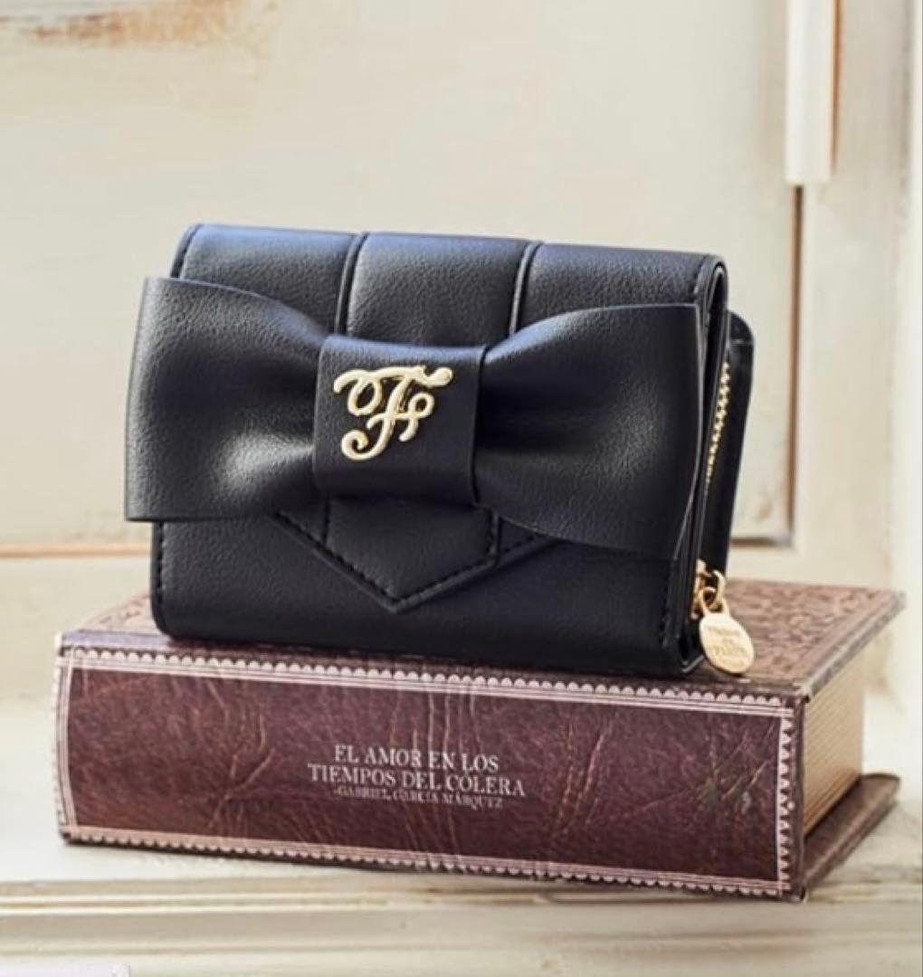 【✧︎新品未使用】Maison de FLEURベルトリボンミニウォレットBK