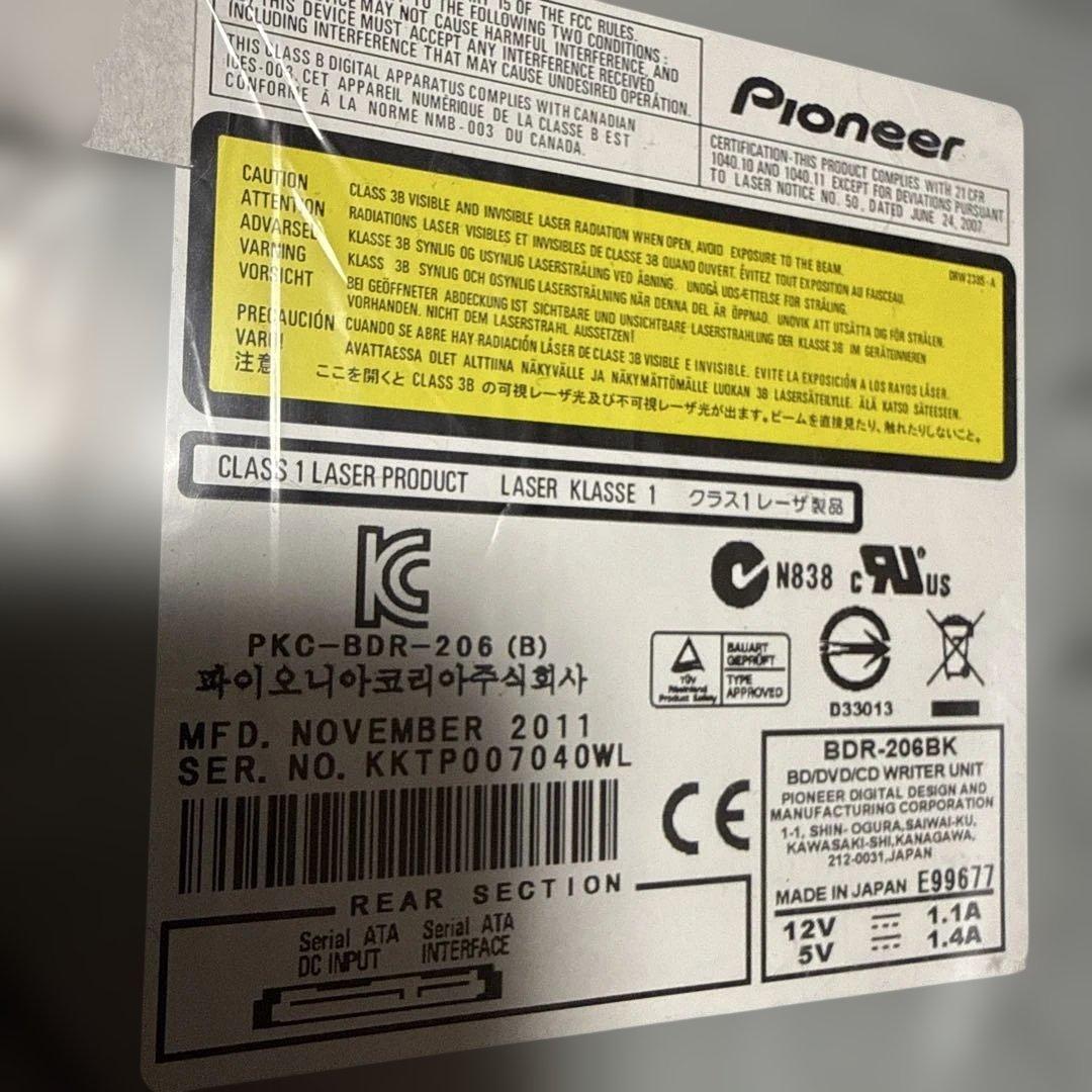 超希少 新品未使用 パイオニア製 内蔵ブルーレイドライブ BDR-206BK