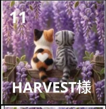 オーダーページ　ハンカチ　藤　桜ねこちゃん柄　再出品