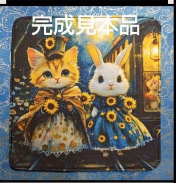 オーダーページ　ハンカチ　藤　桜ねこちゃん柄　再出品
