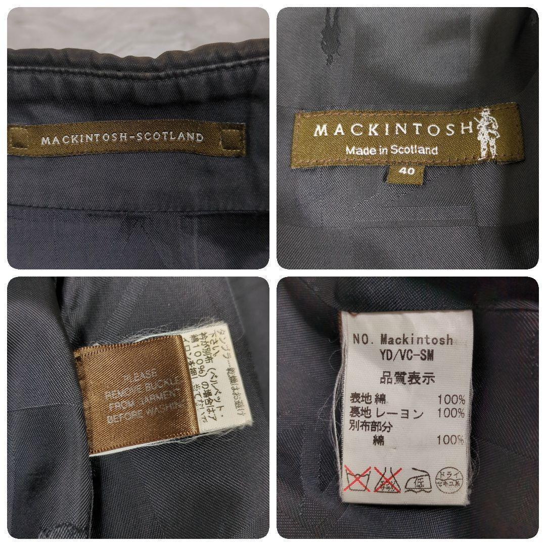 【希少 L】マッキントッシュ　ダウンフィールド　ステンカラーコート　裏地総柄