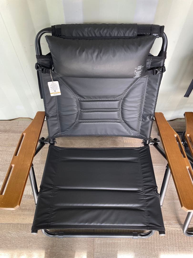 AS2OVリクライニングローバーチェア マルチクッション付　ブラック　2脚セット