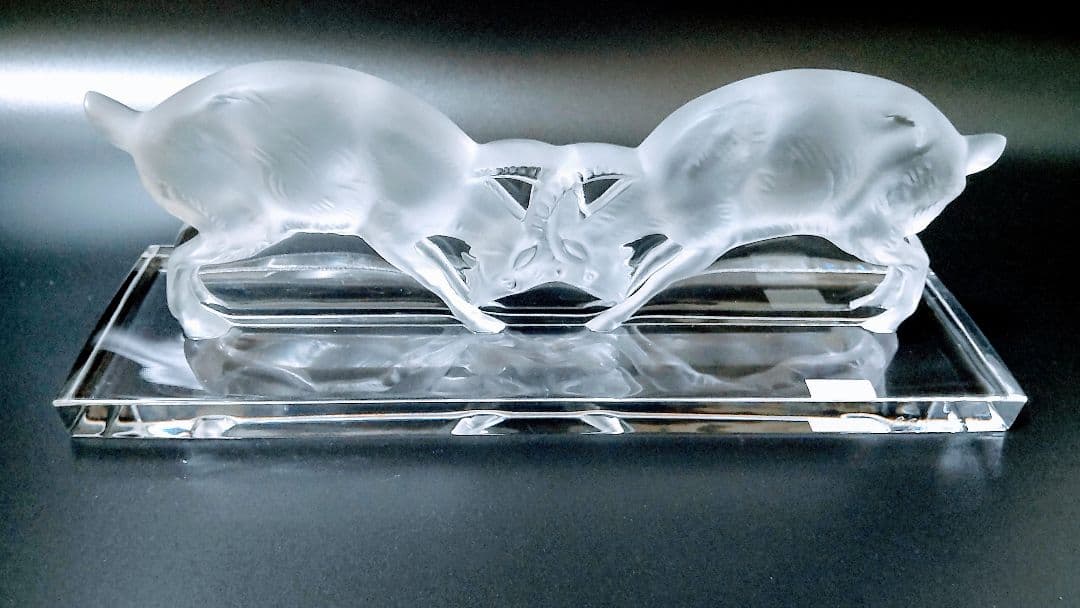 ラリック LALIQUE クリスタル 山羊 置物 オブジェ フィギュリン