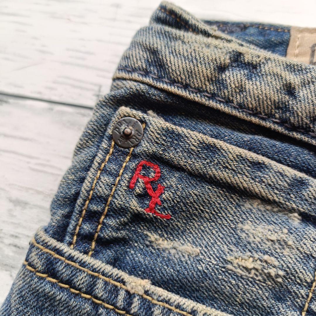 未使用級 レア ポロラルフローレン リペア加工 デニムパンツ タグ付き ジーンズ