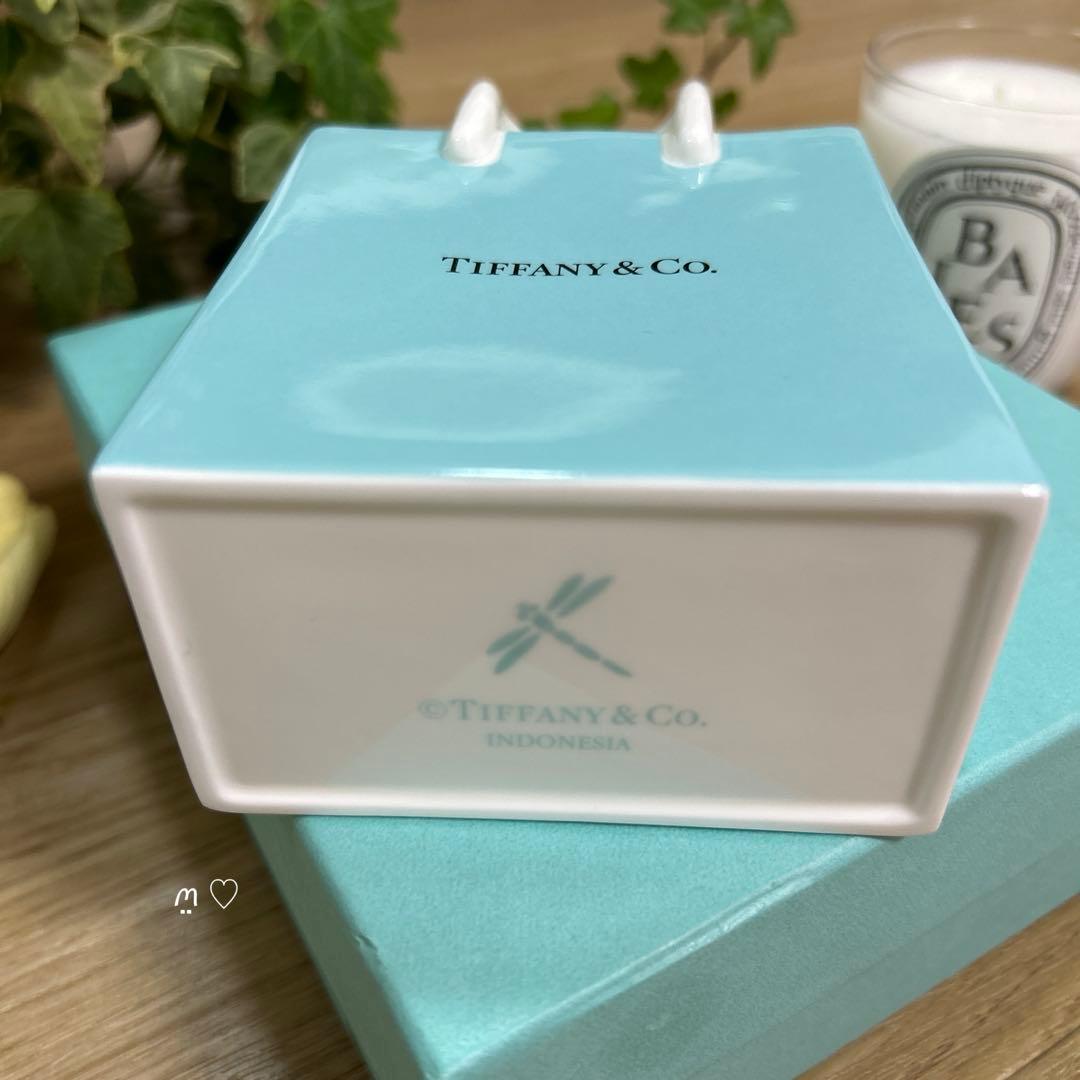 ティファニー　 ショッパー　ショッピングバッグ　オーナメント　陶器インテリア置物