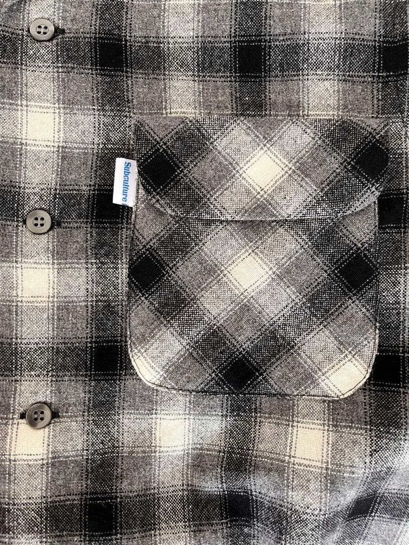 SUBCULTURE WOOLCHECKSHIRT / BLACK×GRAY 1