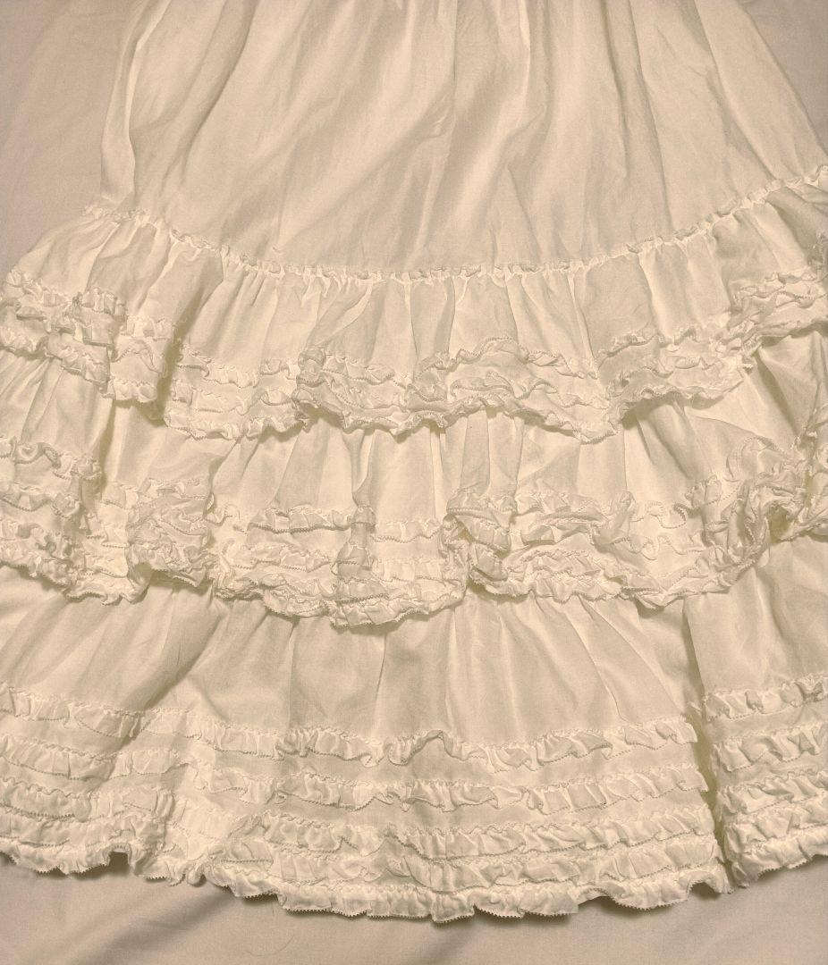 【タグ付き未使用】ピンクハウス　ダンガリー✕ローンフリルスカート