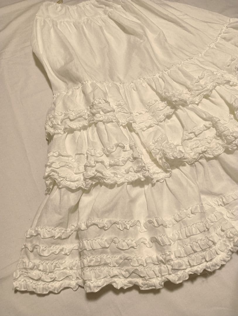 【タグ付き未使用】ピンクハウス　ダンガリー✕ローンフリルスカート