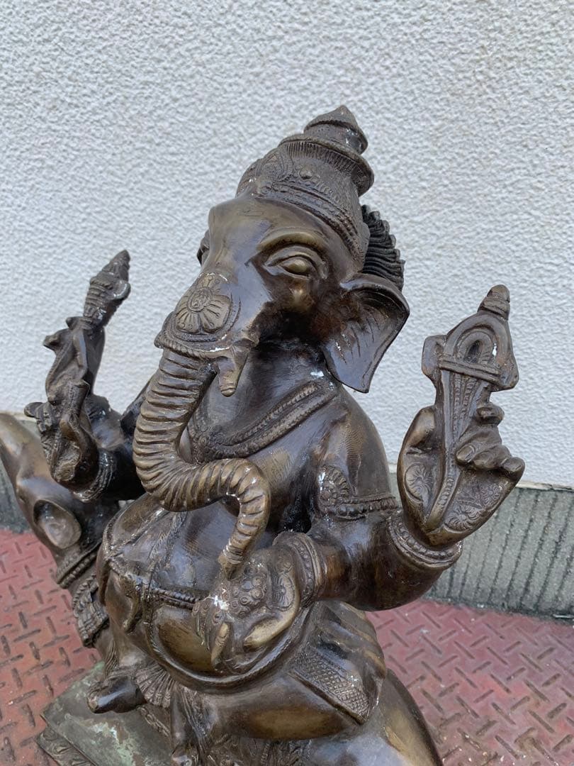 な*ぺ様 約25kg 銅製　ガネーシャ　縁起物　仏教　美術　置物