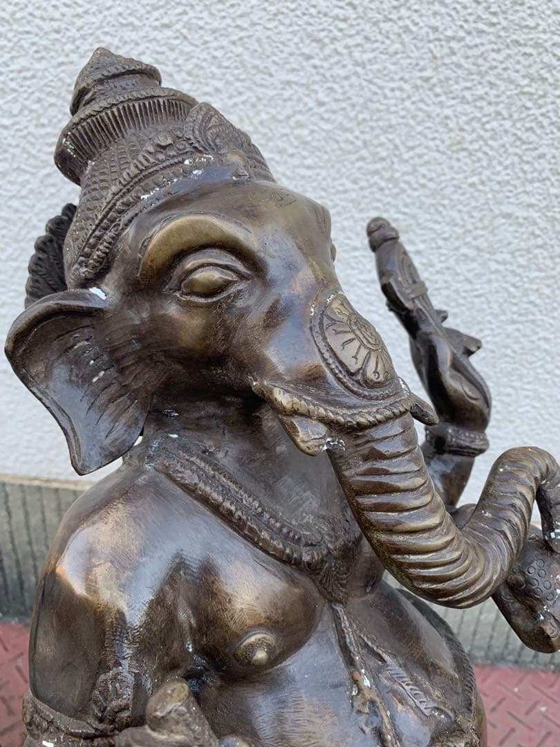 な*ぺ様 約25kg 銅製　ガネーシャ　縁起物　仏教　美術　置物