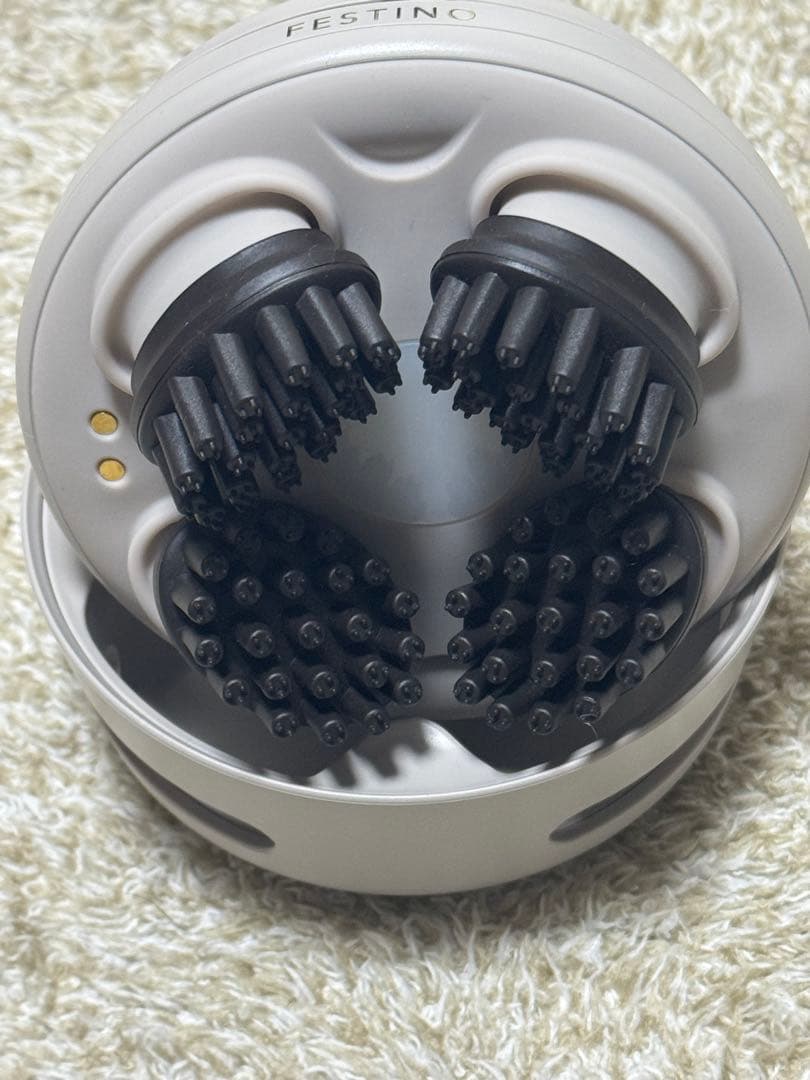 フェスティノ 充電式EMSヘッドスパ プレミア サンドベージュ SMHB-044