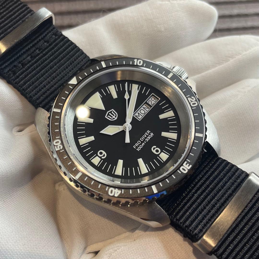 新品 イギリス軍タイプ ダイバー スイスムーブメント ミリタリーウォッチ