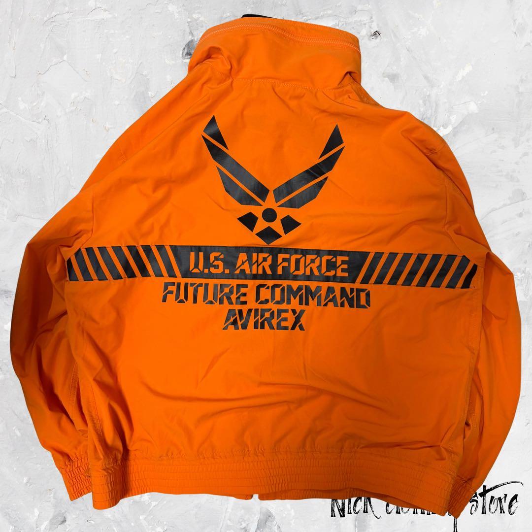 希少5L AVIREX USAF FUTURE COMMAND オレンジ