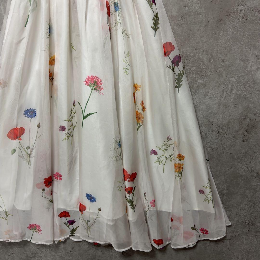 SNIDEL スナイデル　バックリボンシフォンワンピース 極美品　ワンピース　花