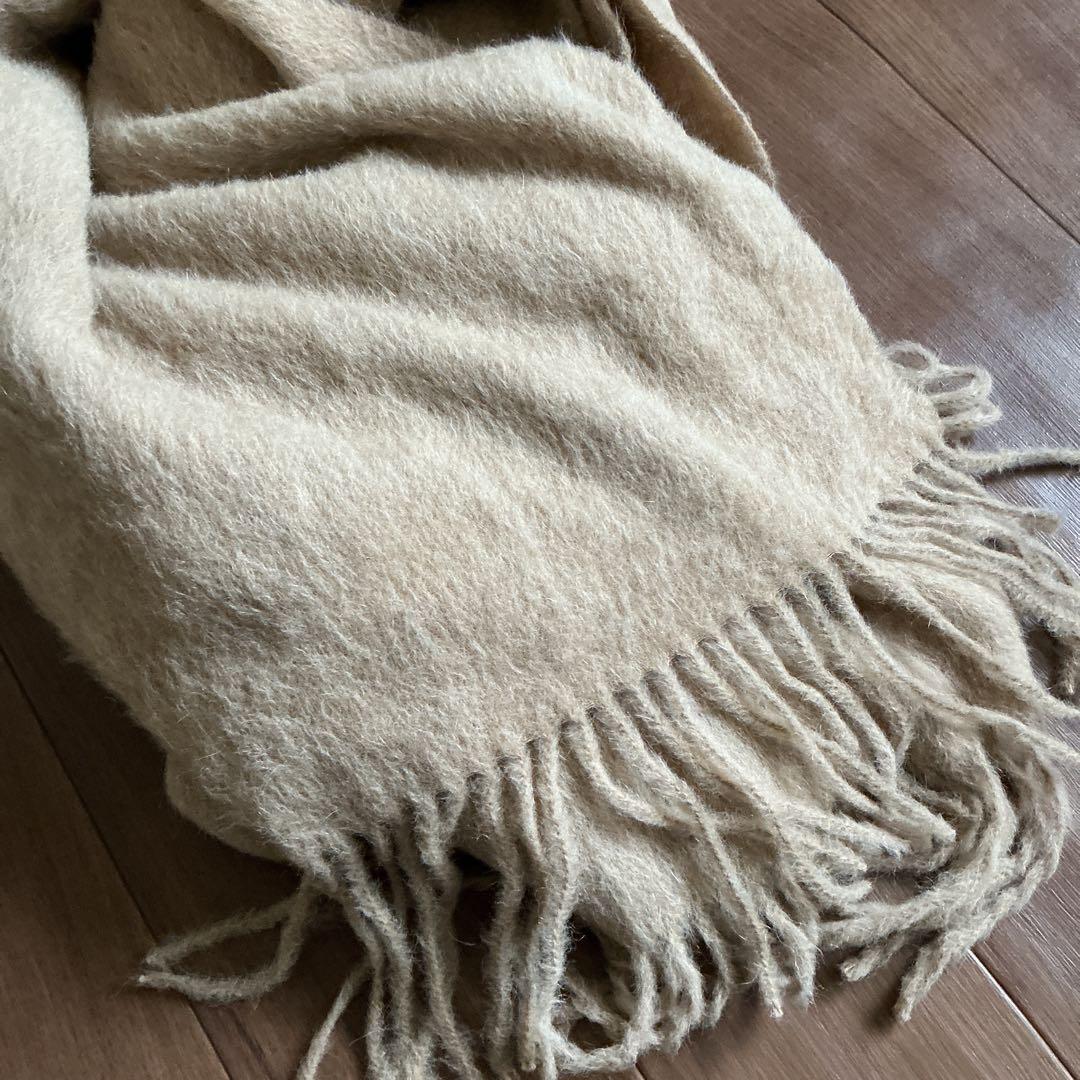 ASAUCE MÊLER ベージュ ストール フリンジ付き