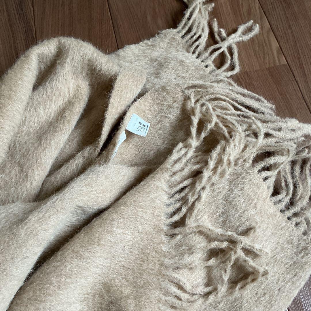 ASAUCE MÊLER ベージュ ストール フリンジ付き