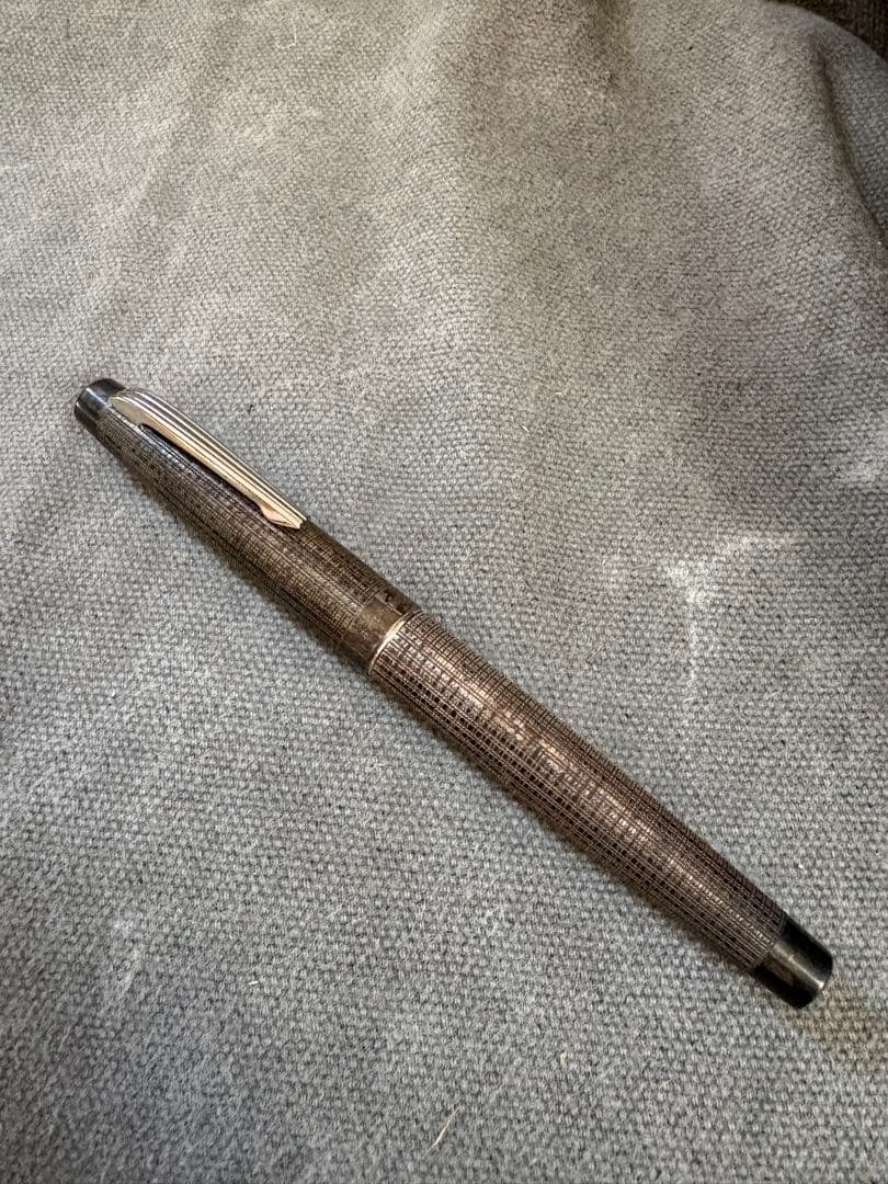 PLATINUM 万年筆 スターリングシルバー Pt 昭和レトロ　銀の万年筆