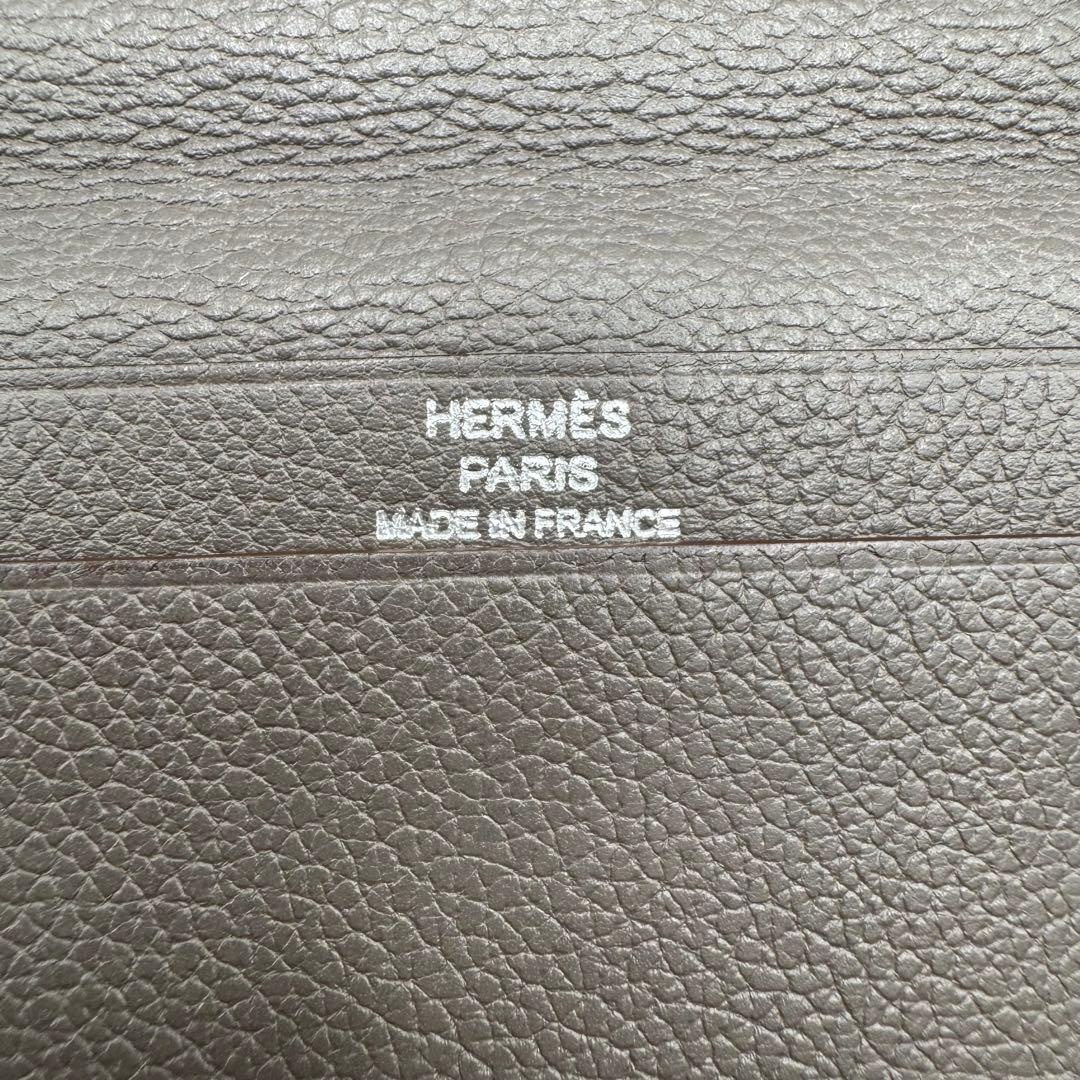 ★S級極美品★エルメス 長財布 フレミング 札入れ MC2 エトゥープ