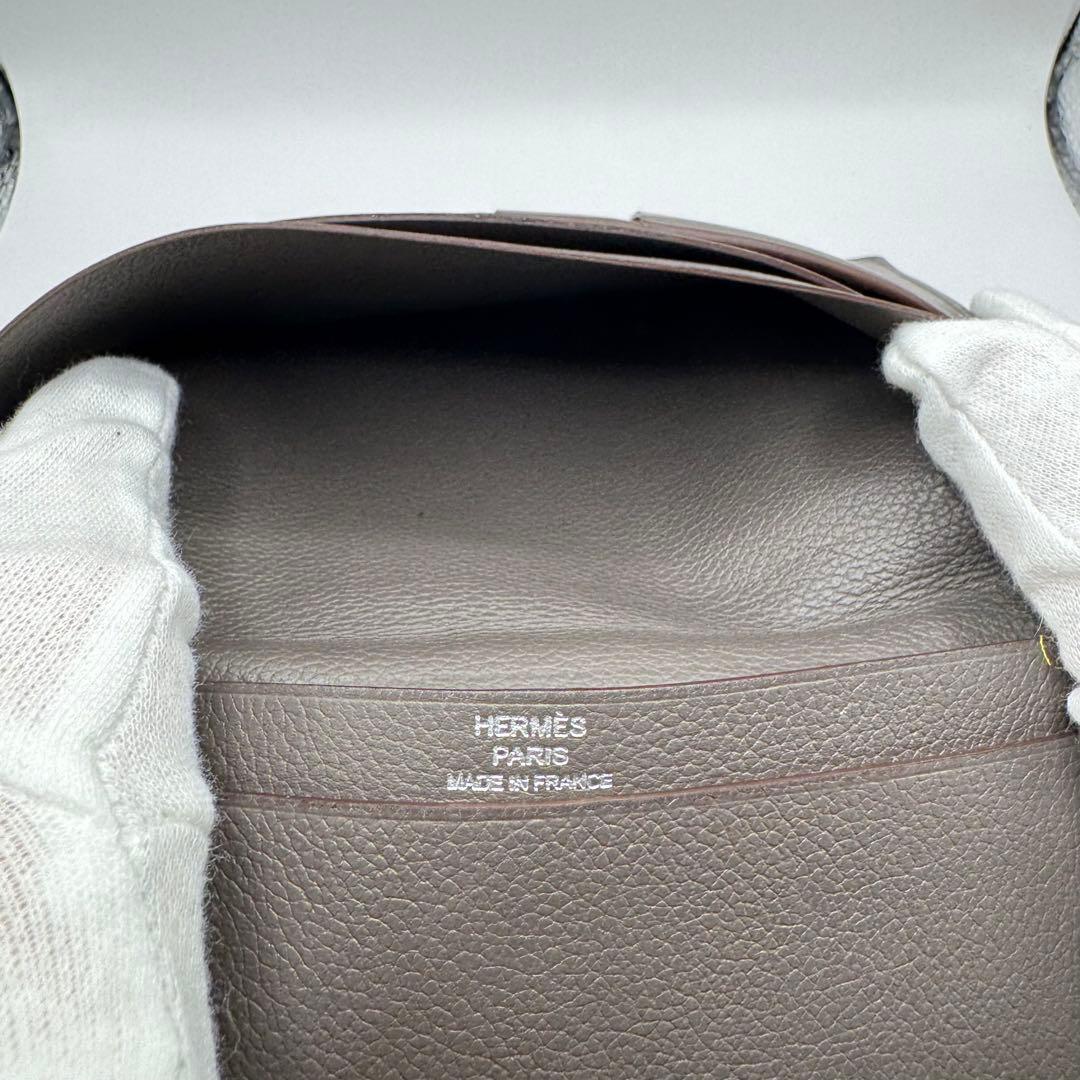 ★S級極美品★エルメス 長財布 フレミング 札入れ MC2 エトゥープ