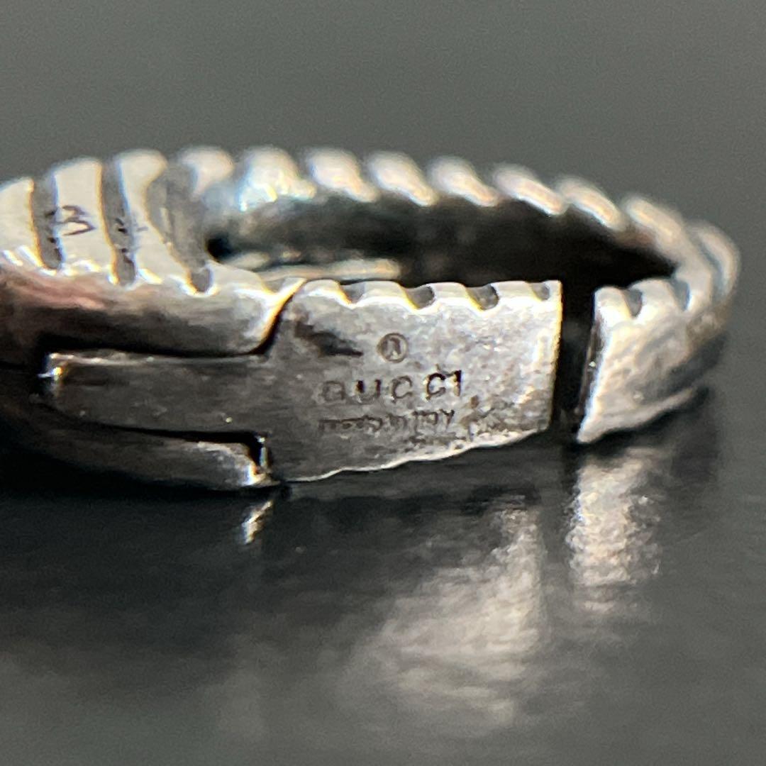 オールド　グッチ　ブレスレット　インターロッキング　シルバー　455381 燻