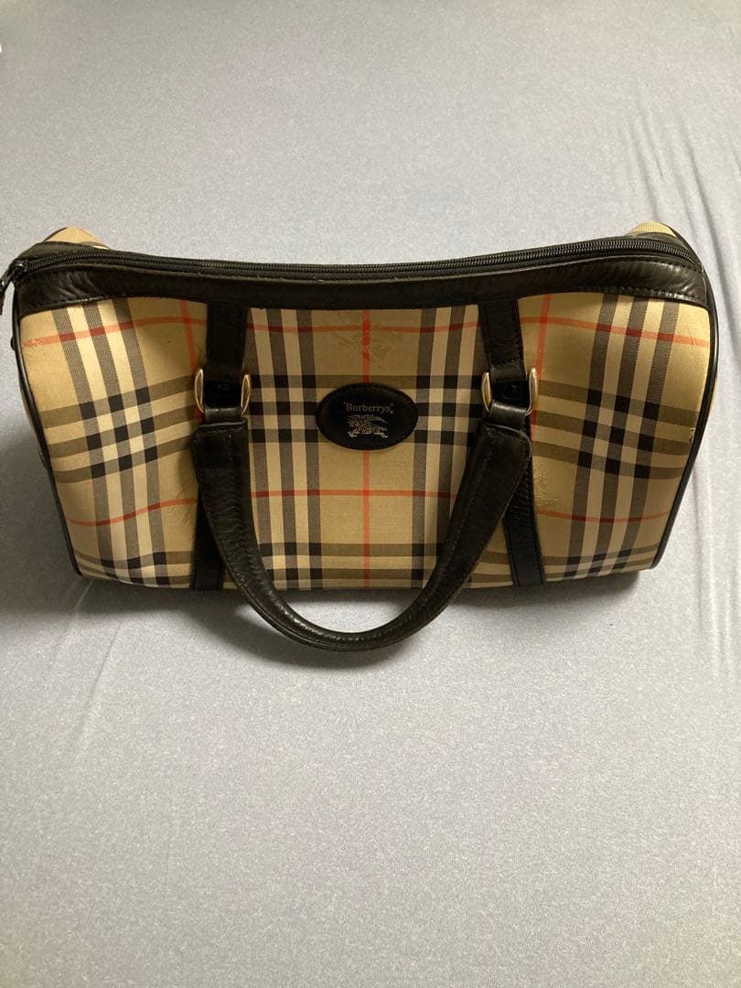 【BURBERRY バーバリー ボストンバッグ】　ノバチェック　ミニボストン