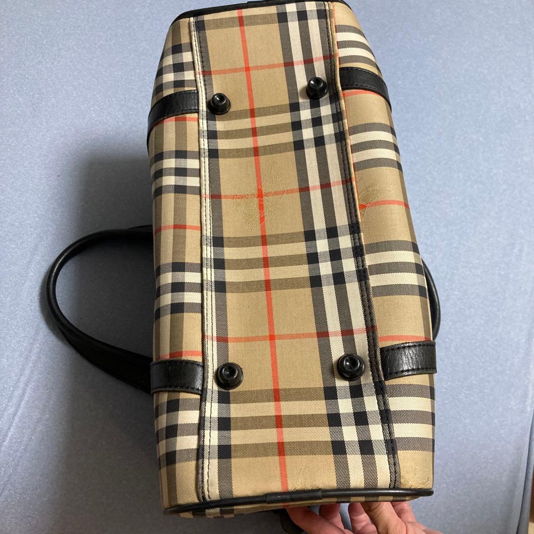 【BURBERRY バーバリー ボストンバッグ】　ノバチェック　ミニボストン