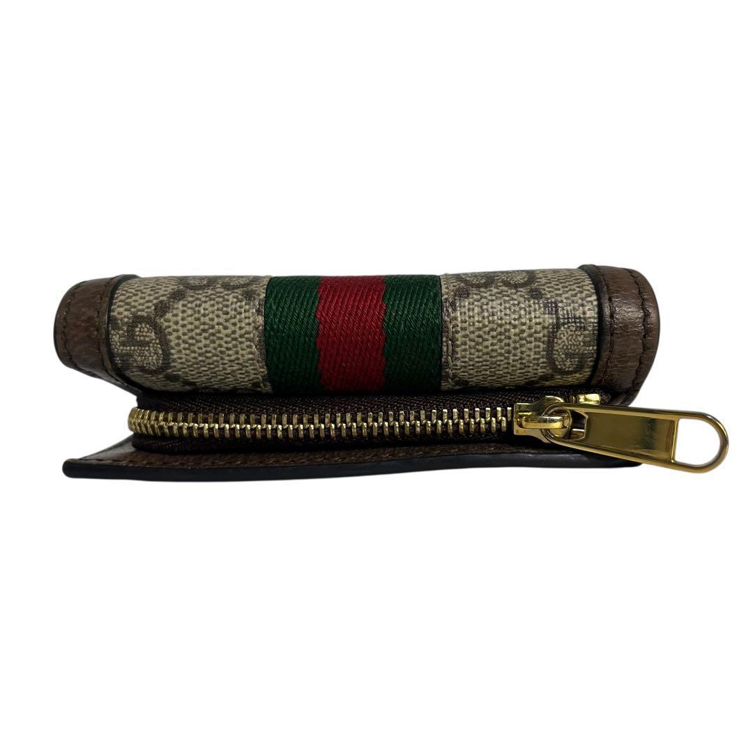 レア✨グッチ 三つ折り財布 GGマーモント オフィディア レザー ブラウン