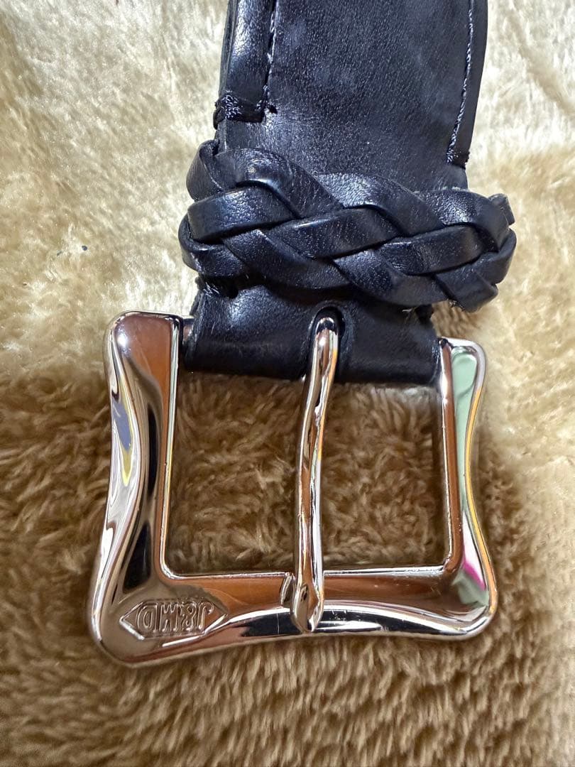 J&M DAVIDSON 編み込み ブラックベルト