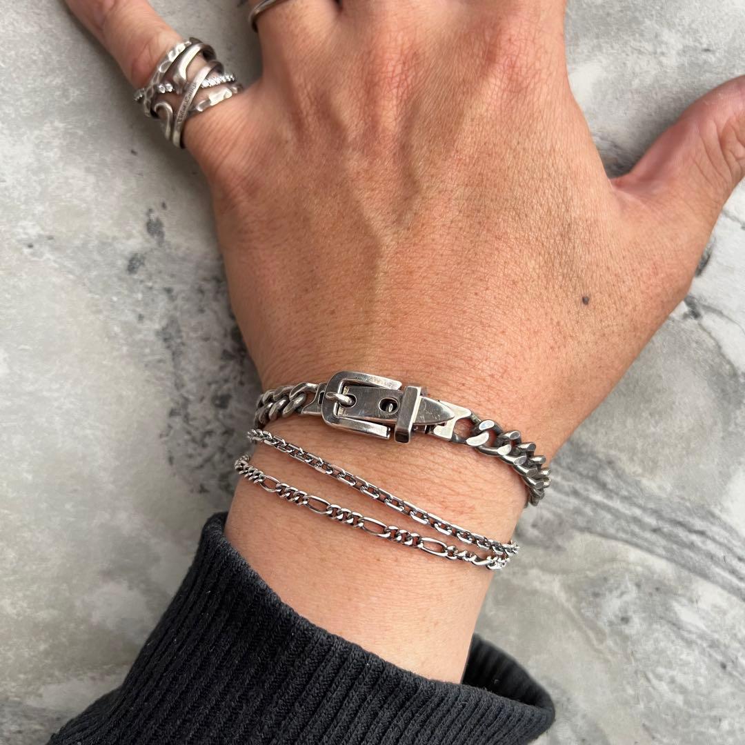 ヴィンテージ VINTAGE ベルト デザイン 喜平チェーン ブレスレット