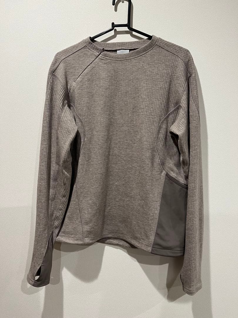 トップス sansangear ribbed long sleeves ash pink