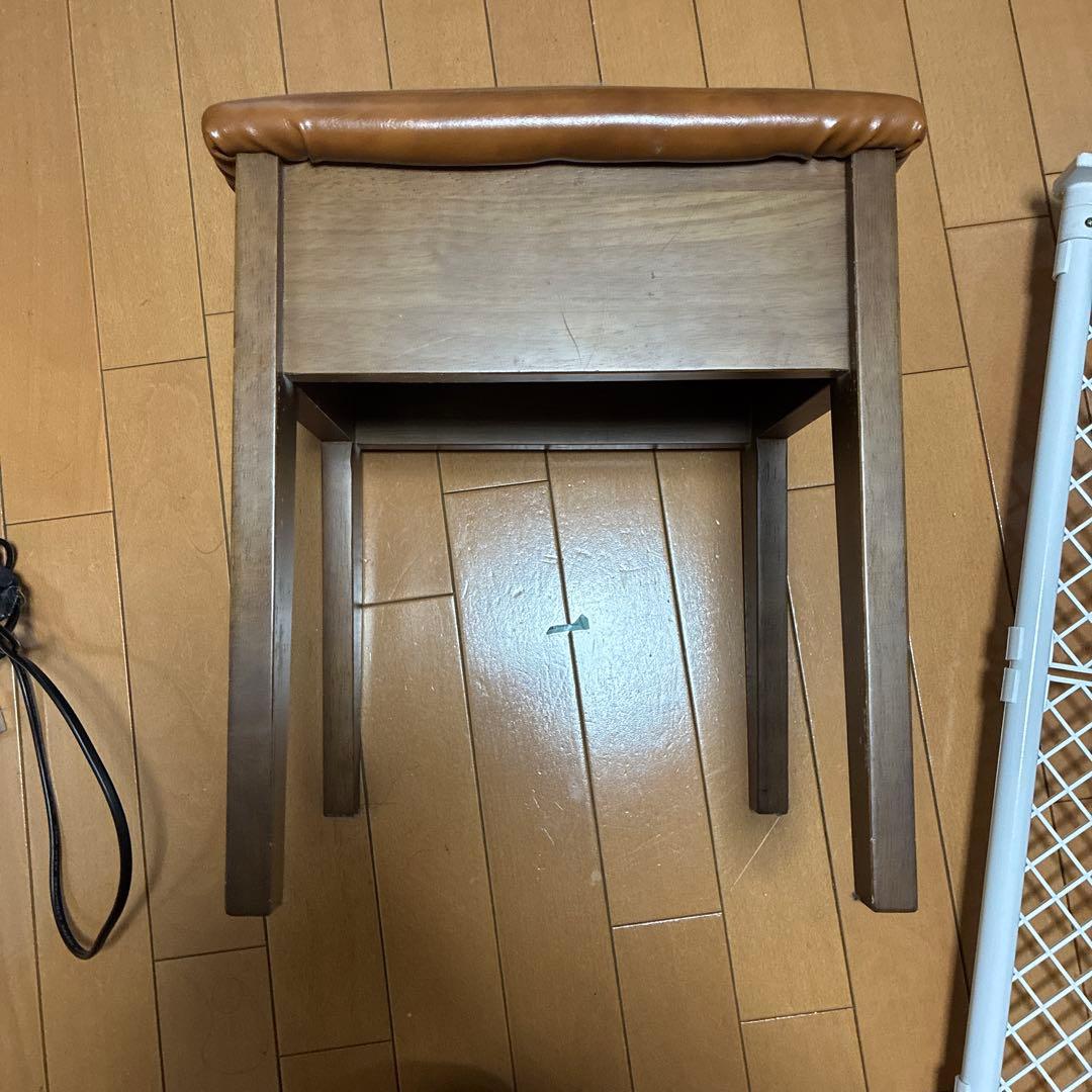 木製スツール ブラウン