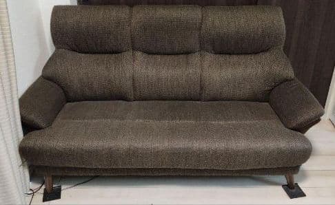 直接受け渡し可能 ニトリハイバックコウテイソファーオットマン付き