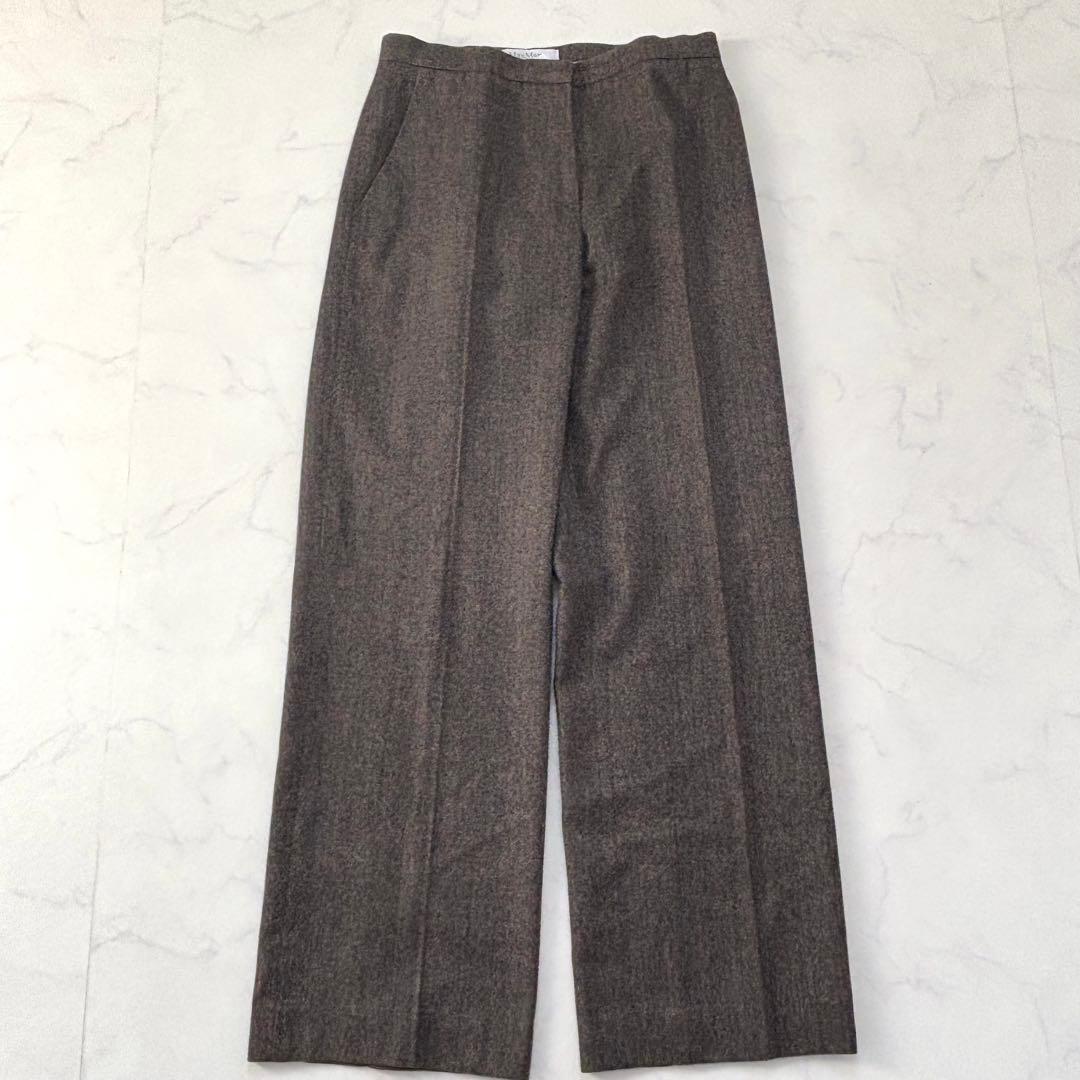 大きいサイズ✨マックスマーラ 【白タグ】パンツスーツ アンゴラ混 42/40